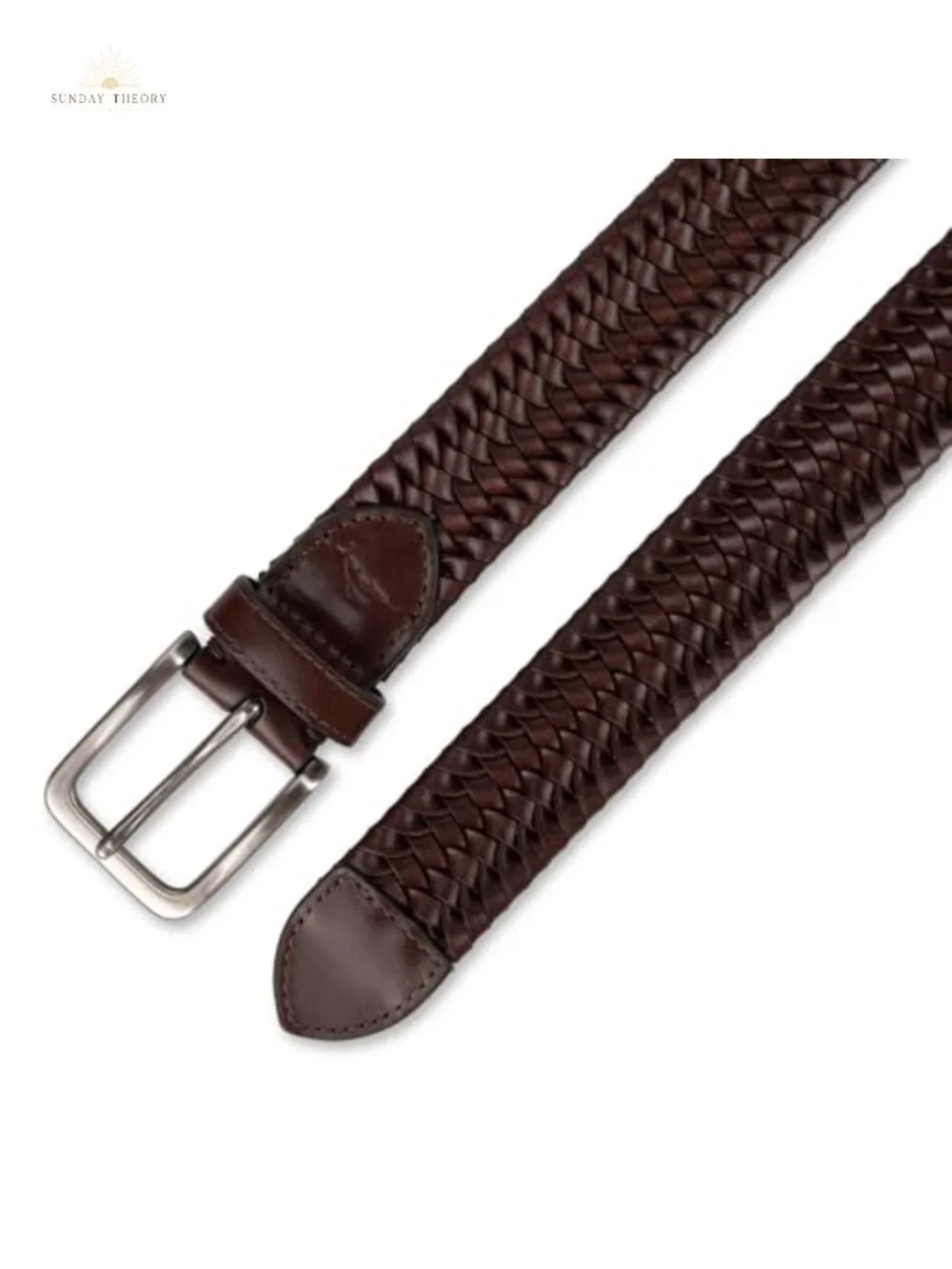 Men's Braided Leather Belt, Fully Adjustable Stretch Design